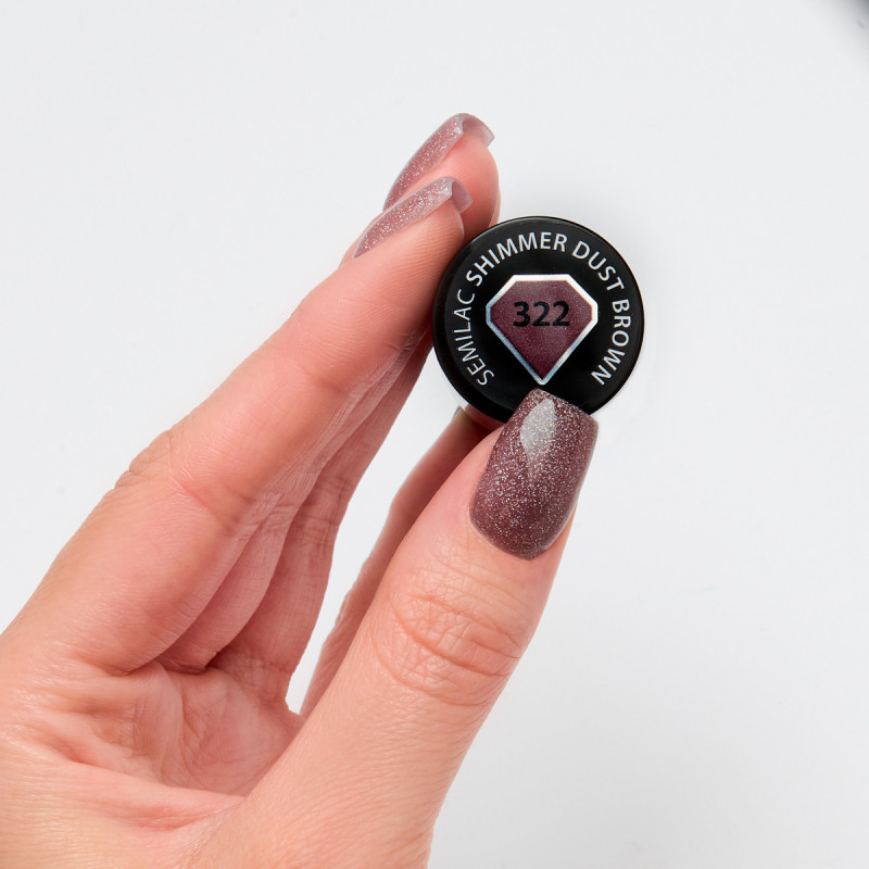 SEMILAC SHIMMER DUST BROWN 322