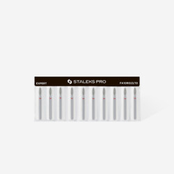 STALEKS - EMBOUT A ONGLES  – FORME FLAMME ROUGE – EXPERT – DIAMETRE 2,3 mm