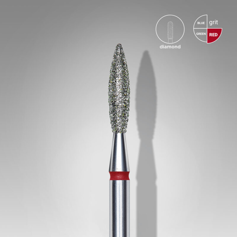 STALEKS - EMBOUT A ONGLES  – FORME FLAMME ROUGE – EXPERT – DIAMETRE 2,3 mm