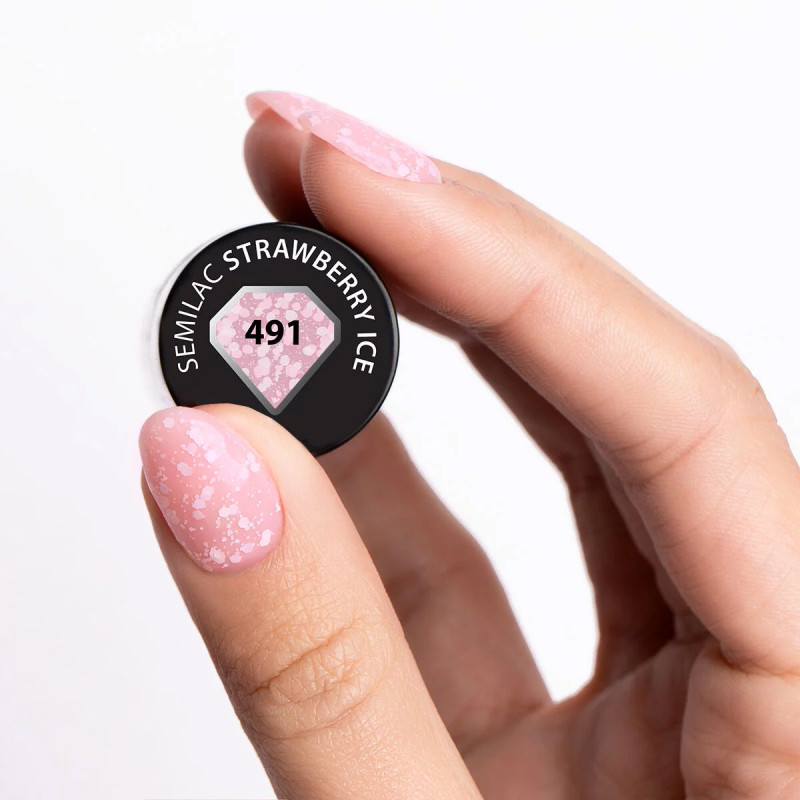 491 Semilac Strawberry Ice 7 ml /Hema Free