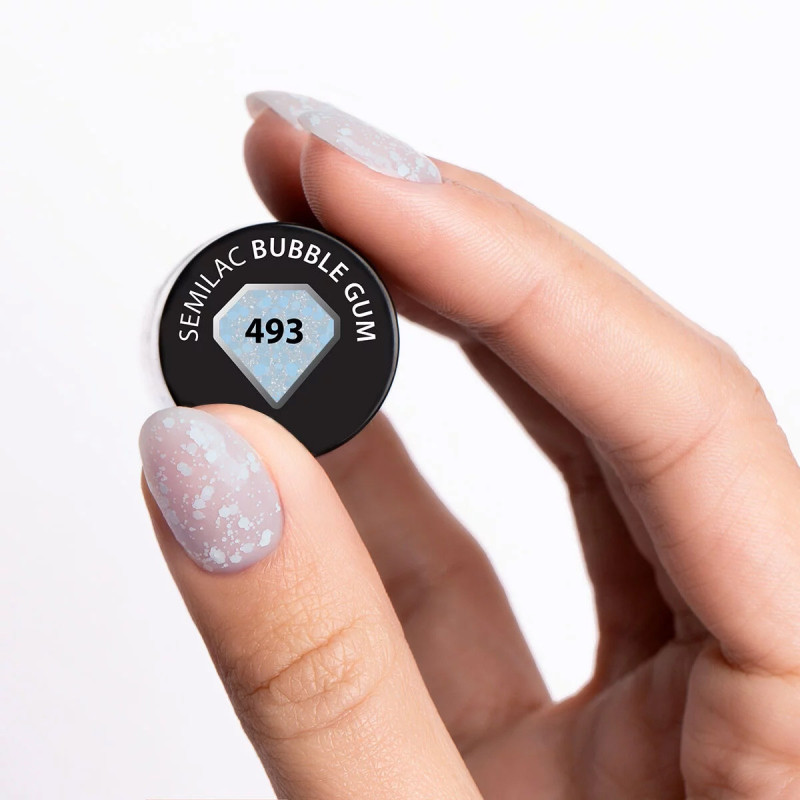 493 Semilac Bubble Gum 7 ml /Hema Free
