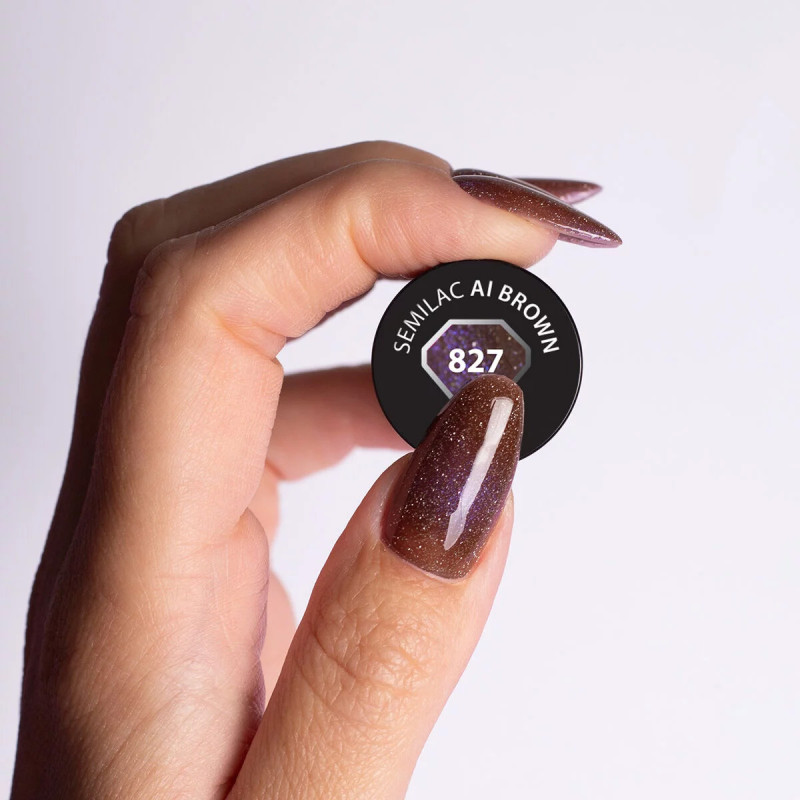 827 Semilac AI Brown 7ml /Hema Free