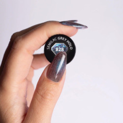 828 Semilac Grey Holo 7ml /Hema Free