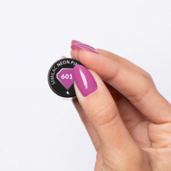601 Semilac Neon Pink Punch 7 ml /Hema Free