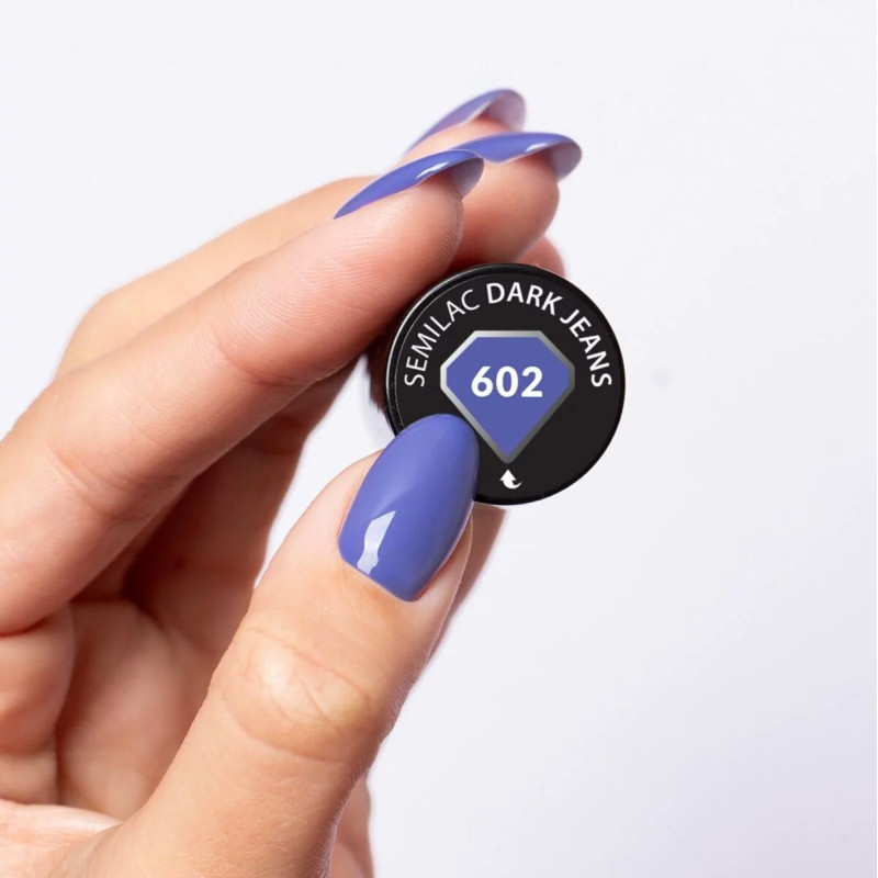 602 Semilac Dark Jeans 7 ml /Hema Free