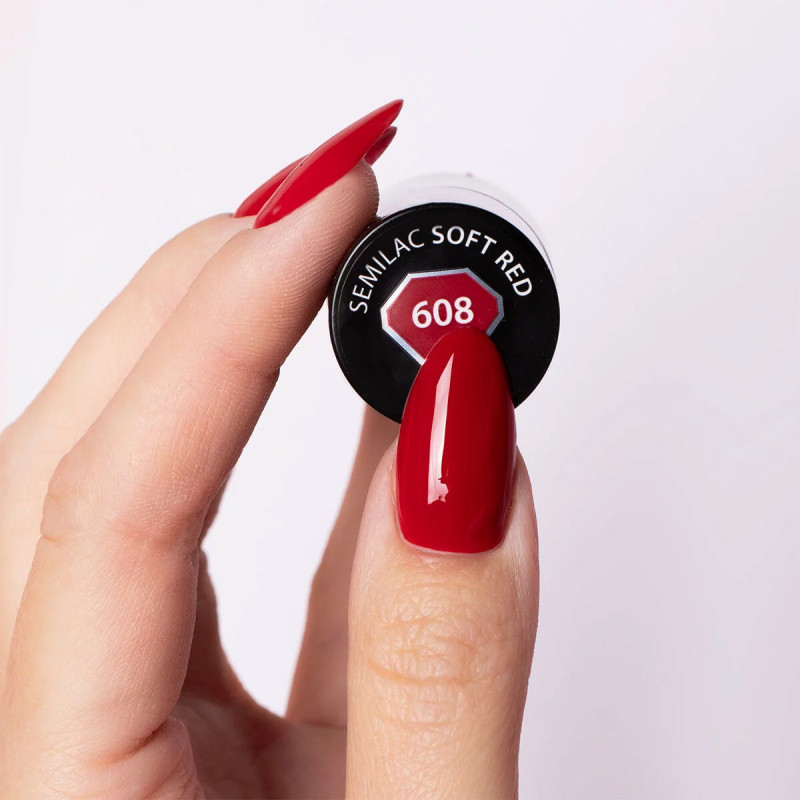 608 Semilac Soft Red 7ml /Hema Free