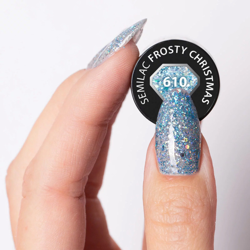 610 Semilac Frosty Christmas 7ml /Hema Free