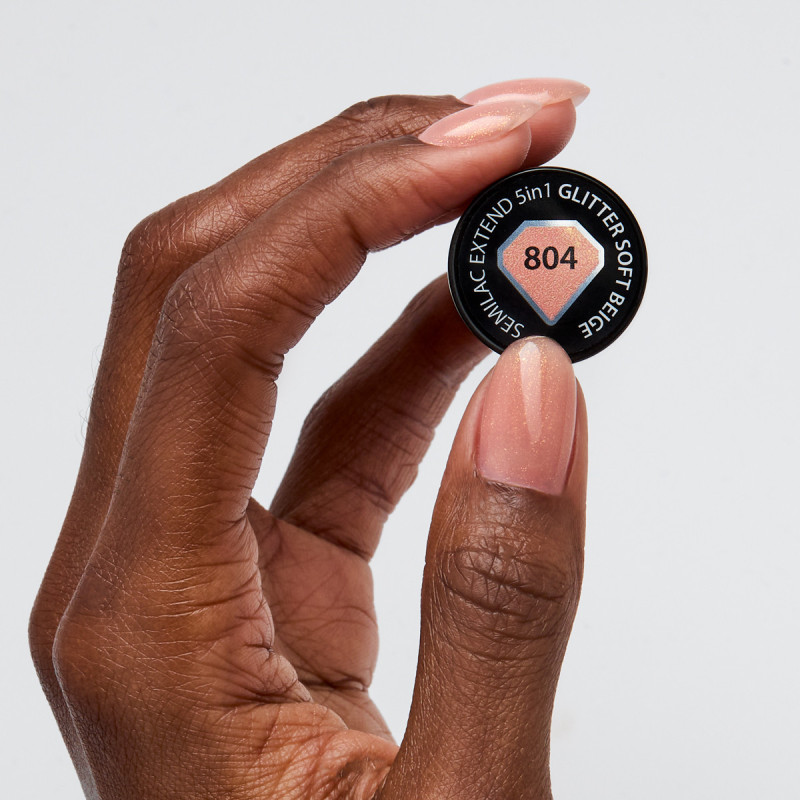 SEMILAC WE CARE Smart Builder 804 Glitter Soft Beige 11ml - Hema Free